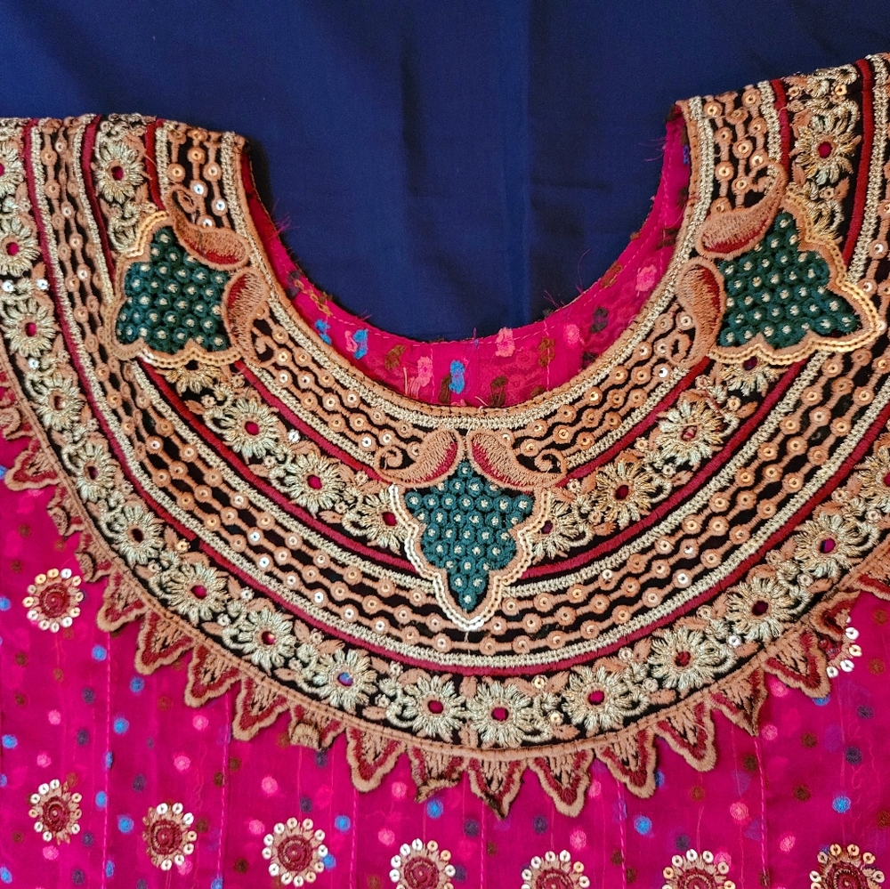 Embellished Semi Stitched Suit - Picture 3 of 8
